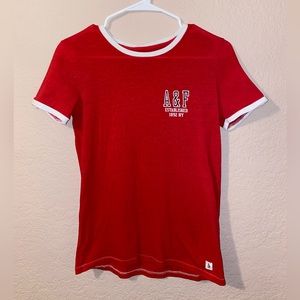 A & F light weight red t-shirt